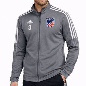 Adidas Men's NEFC Primegreen Grey Track Jacket Zip S AEROREADY Soccer Athleisure
